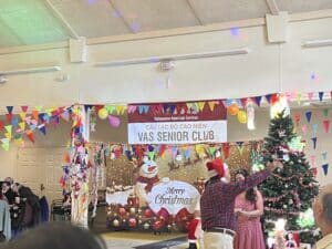 Christmas Party at Vas Senior Club with Special Guest: Santa Claus!