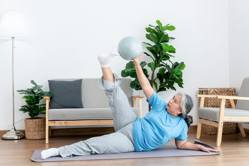 Senior home care can help seniors exercise safely to minimize fall risks.